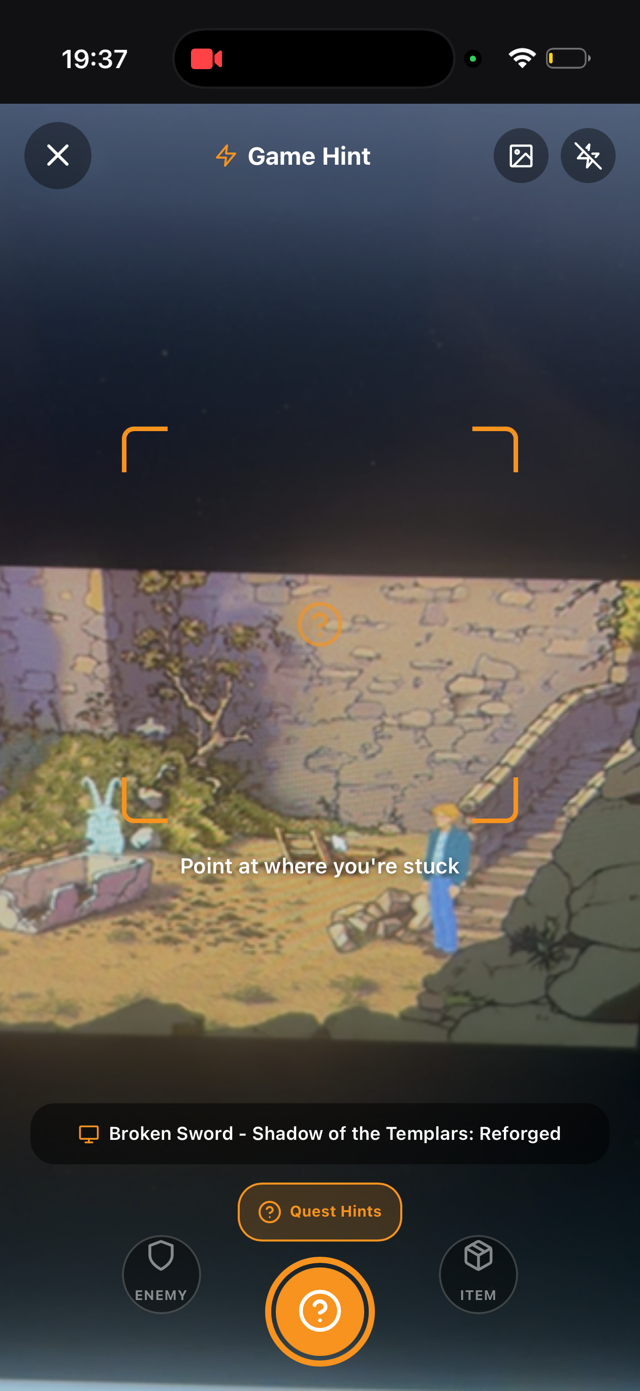 Game Hint Camera