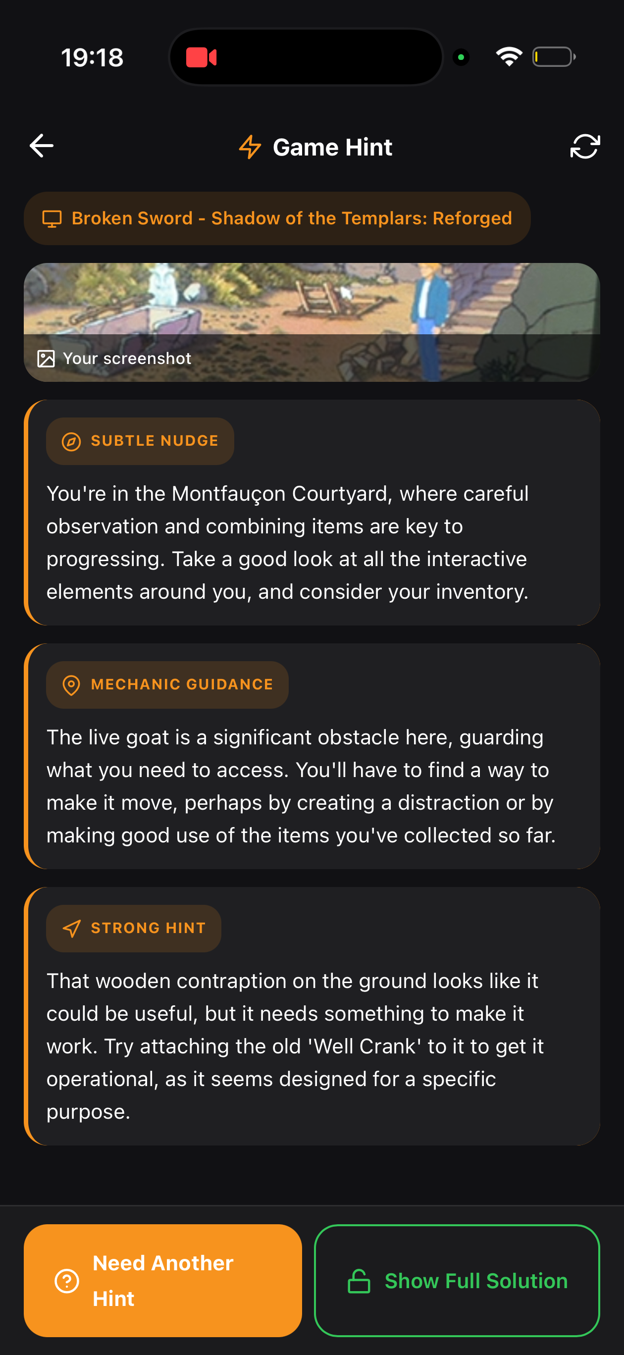 Game Hint Results